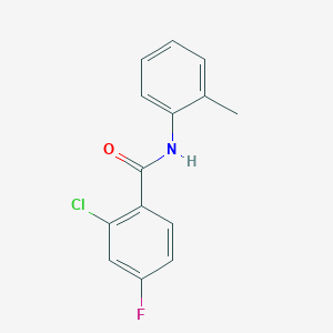 molecular formula C14H11ClFNO B5310231 2-chloro-4-fluoro-N-(2-methylphenyl)benzamide 