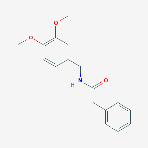 molecular formula C18H21NO3 B5310273 N-(3,4-dimethoxybenzyl)-2-(2-methylphenyl)acetamide 