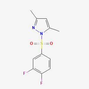 molecular formula C11H10F2N2O2S B5310287 1-[(3,4-difluorophenyl)sulfonyl]-3,5-dimethyl-1H-pyrazole 