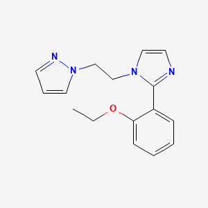 molecular formula C16H18N4O B5310313 1-{2-[2-(2-ethoxyphenyl)-1H-imidazol-1-yl]ethyl}-1H-pyrazole 
