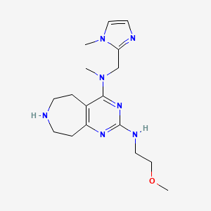 N~2~-(2-methoxyethyl)-N~4~-methyl-N~4~-[(1-methyl-1H-imidazol-2-yl)methyl]-6,7,8,9-tetrahydro-5H-pyrimido[4,5-d]azepine-2,4-diamine
