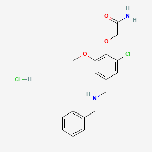 molecular formula C17H20Cl2N2O3 B5310322 2-{4-[(benzylamino)methyl]-2-chloro-6-methoxyphenoxy}acetamide hydrochloride 