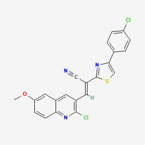 molecular formula C22H13Cl2N3OS B5310334 3-(2-chloro-6-methoxy-3-quinolinyl)-2-[4-(4-chlorophenyl)-1,3-thiazol-2-yl]acrylonitrile 