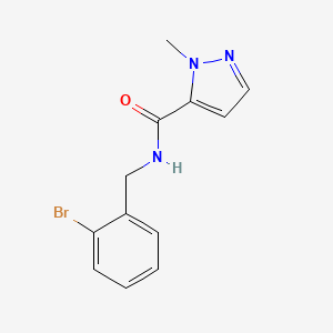 molecular formula C12H12BrN3O B5310361 N-(2-bromobenzyl)-1-methyl-1H-pyrazole-5-carboxamide 