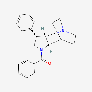 molecular formula C22H24N2O B5310367 (2R*,3S*,6R*)-5-benzoyl-3-phenyl-1,5-diazatricyclo[5.2.2.0~2,6~]undecane 