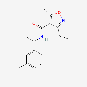 N-[1-(3,4-dimethylphenyl)ethyl]-3-ethyl-5-methyl-4-isoxazolecarboxamide