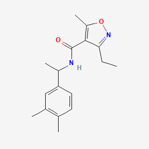 molecular formula C17H22N2O2 B5310368 N-[1-(3,4-dimethylphenyl)ethyl]-3-ethyl-5-methyl-4-isoxazolecarboxamide 