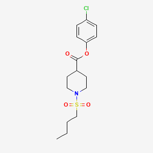 molecular formula C16H22ClNO4S B5310410 4-chlorophenyl 1-(butylsulfonyl)-4-piperidinecarboxylate 