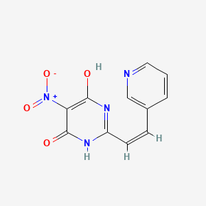 6-hydroxy-5-nitro-2-[2-(3-pyridinyl)vinyl]-4(3H)-pyrimidinone