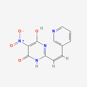 molecular formula C11H8N4O4 B5310420 6-hydroxy-5-nitro-2-[2-(3-pyridinyl)vinyl]-4(3H)-pyrimidinone 