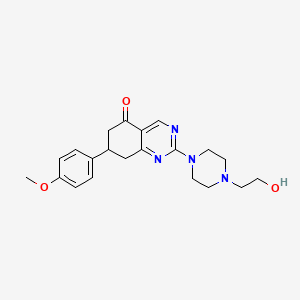 2-[4-(2-hydroxyethyl)-1-piperazinyl]-7-(4-methoxyphenyl)-7,8-dihydro-5(6H)-quinazolinone