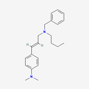 molecular formula C22H30N2 B5310452 4-{3-[benzyl(butyl)amino]-1-propen-1-yl}-N,N-dimethylaniline 