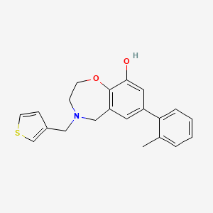 molecular formula C21H21NO2S B5310454 7-(2-methylphenyl)-4-(3-thienylmethyl)-2,3,4,5-tetrahydro-1,4-benzoxazepin-9-ol 
