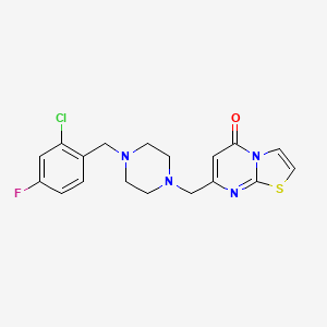 7-{[4-(2-chloro-4-fluorobenzyl)-1-piperazinyl]methyl}-5H-[1,3]thiazolo[3,2-a]pyrimidin-5-one