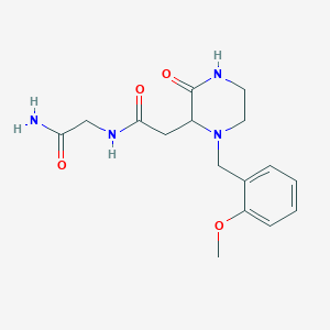molecular formula C16H22N4O4 B5310467 N~2~-{[1-(2-methoxybenzyl)-3-oxo-2-piperazinyl]acetyl}glycinamide 