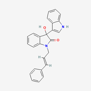 3'-hydroxy-1'-(3-phenyl-2-propen-1-yl)-1',3'-dihydro-1H,2'H-3,3'-biindol-2'-one