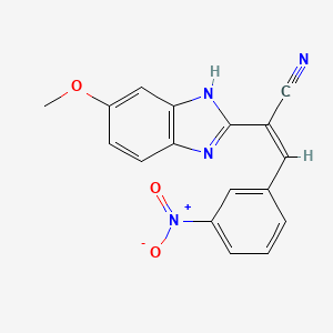 2-(5-methoxy-1H-benzimidazol-2-yl)-3-(3-nitrophenyl)acrylonitrile
