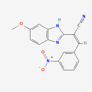 molecular formula C17H12N4O3 B5310477 2-(5-methoxy-1H-benzimidazol-2-yl)-3-(3-nitrophenyl)acrylonitrile 