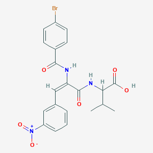 molecular formula C21H20BrN3O6 B5310492 N-[2-[(4-bromobenzoyl)amino]-3-(3-nitrophenyl)acryloyl]valine 