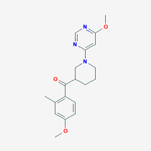 molecular formula C19H23N3O3 B5310493 (4-methoxy-2-methylphenyl)[1-(6-methoxypyrimidin-4-yl)piperidin-3-yl]methanone 