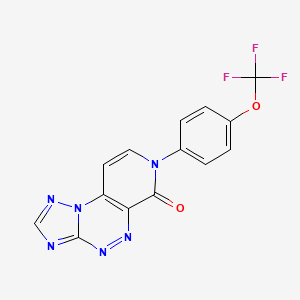 molecular formula C14H7F3N6O2 B5310503 7-[4-(trifluoromethoxy)phenyl]pyrido[4,3-e][1,2,4]triazolo[5,1-c][1,2,4]triazin-6(7H)-one 
