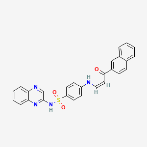 4-{[3-(2-naphthyl)-3-oxo-1-propen-1-yl]amino}-N-2-quinoxalinylbenzenesulfonamide
