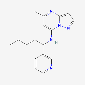 molecular formula C17H21N5 B5310550 5-methyl-N-[1-(3-pyridinyl)pentyl]pyrazolo[1,5-a]pyrimidin-7-amine 