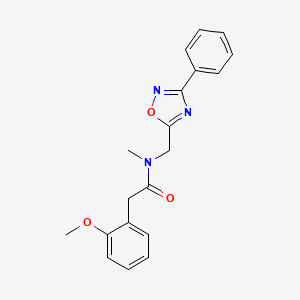 molecular formula C19H19N3O3 B5310561 2-(2-methoxyphenyl)-N-methyl-N-[(3-phenyl-1,2,4-oxadiazol-5-yl)methyl]acetamide 