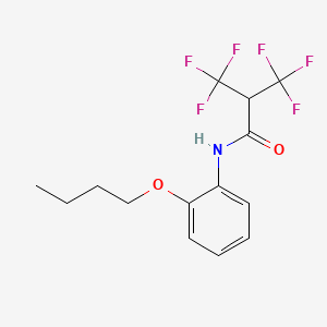 molecular formula C14H15F6NO2 B5310574 N-(2-butoxyphenyl)-3,3,3-trifluoro-2-(trifluoromethyl)propanamide 