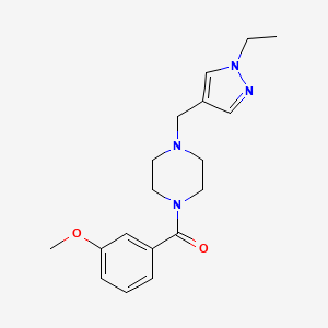 molecular formula C18H24N4O2 B5310575 1-[(1-ethyl-1H-pyrazol-4-yl)methyl]-4-(3-methoxybenzoyl)piperazine 