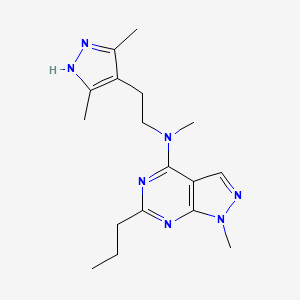 N-[2-(3,5-dimethyl-1H-pyrazol-4-yl)ethyl]-N,1-dimethyl-6-propyl-1H-pyrazolo[3,4-d]pyrimidin-4-amine