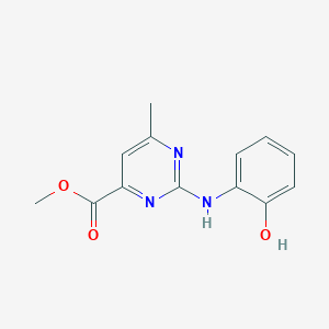 molecular formula C13H13N3O3 B5310611 methyl 2-[(2-hydroxyphenyl)amino]-6-methyl-4-pyrimidinecarboxylate 