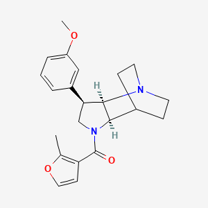 molecular formula C22H26N2O3 B5310615 (3R*,3aR*,7aR*)-3-(3-methoxyphenyl)-1-(2-methyl-3-furoyl)octahydro-4,7-ethanopyrrolo[3,2-b]pyridine 