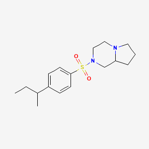 molecular formula C17H26N2O2S B5310621 2-[(4-sec-butylphenyl)sulfonyl]octahydropyrrolo[1,2-a]pyrazine 