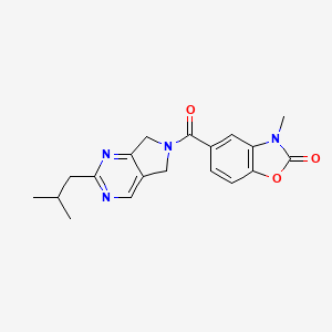 molecular formula C19H20N4O3 B5310625 5-[(2-isobutyl-5,7-dihydro-6H-pyrrolo[3,4-d]pyrimidin-6-yl)carbonyl]-3-methyl-1,3-benzoxazol-2(3H)-one 