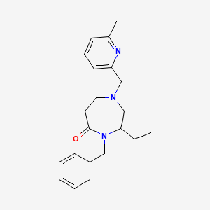 4-benzyl-3-ethyl-1-[(6-methyl-2-pyridinyl)methyl]-1,4-diazepan-5-one