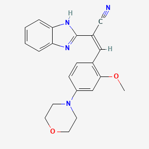 molecular formula C21H20N4O2 B5310642 2-(1H-benzimidazol-2-yl)-3-[2-methoxy-4-(4-morpholinyl)phenyl]acrylonitrile 