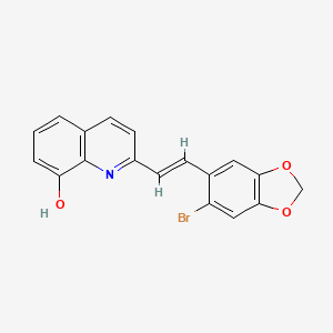 2-[2-(6-bromo-1,3-benzodioxol-5-yl)vinyl]-8-quinolinol