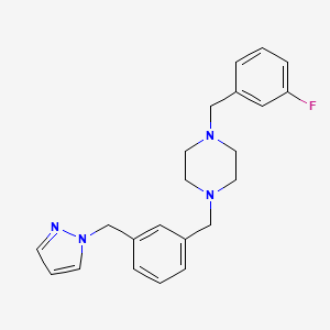 1-(3-fluorobenzyl)-4-[3-(1H-pyrazol-1-ylmethyl)benzyl]piperazine