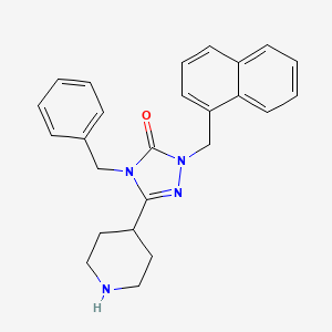 4-benzyl-2-(1-naphthylmethyl)-5-(4-piperidinyl)-2,4-dihydro-3H-1,2,4-triazol-3-one dihydrochloride