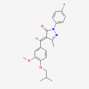 2-(4-fluorophenyl)-4-(4-isobutoxy-3-methoxybenzylidene)-5-methyl-2,4-dihydro-3H-pyrazol-3-one