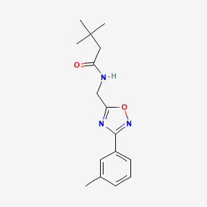 molecular formula C16H21N3O2 B5310709 3,3-dimethyl-N-{[3-(3-methylphenyl)-1,2,4-oxadiazol-5-yl]methyl}butanamide 