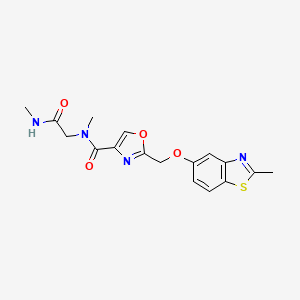 N-methyl-N-[2-(methylamino)-2-oxoethyl]-2-{[(2-methyl-1,3-benzothiazol-5-yl)oxy]methyl}-1,3-oxazole-4-carboxamide