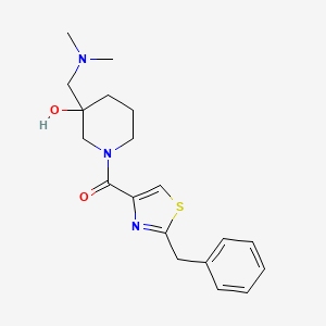 molecular formula C19H25N3O2S B5310734 1-[(2-benzyl-1,3-thiazol-4-yl)carbonyl]-3-[(dimethylamino)methyl]-3-piperidinol 