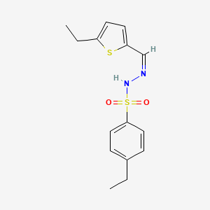 molecular formula C15H18N2O2S2 B5310740 4-ethyl-N'-[(5-ethyl-2-thienyl)methylene]benzenesulfonohydrazide 