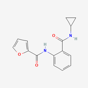 molecular formula C15H14N2O3 B5310763 N-{2-[(cyclopropylamino)carbonyl]phenyl}-2-furamide 