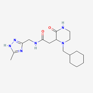 2-[1-(cyclohexylmethyl)-3-oxo-2-piperazinyl]-N-[(5-methyl-1H-1,2,4-triazol-3-yl)methyl]acetamide