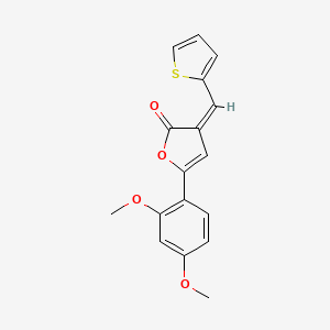 molecular formula C17H14O4S B5310796 5-(2,4-dimethoxyphenyl)-3-(2-thienylmethylene)-2(3H)-furanone 