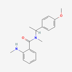 molecular formula C18H22N2O2 B5310803 N-[1-(4-methoxyphenyl)ethyl]-N-methyl-2-(methylamino)benzamide 