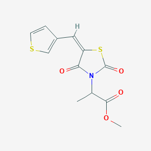 molecular formula C12H11NO4S2 B5310828 methyl 2-[2,4-dioxo-5-(3-thienylmethylene)-1,3-thiazolidin-3-yl]propanoate 